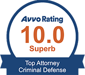 Avvo Rating | 10.0 Superb | Top Attorney Criminal Defense